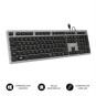 TECLADO USB SUBBLIM WIRED ERGO KEYS SILENT FLAT HQ GREY USB