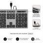 TECLADO USB SUBBLIM WIRED ERGO KEYS SILENT FLAT HQ GREY USB