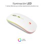 RATON SUBBLIM LED DUAL FLAT MOUSE WHITE