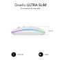 RATON SUBBLIM LED DUAL FLAT MOUSE WHITE