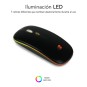 RATON SUBBLIM LED DUAL FLAT MOUSE BLACK