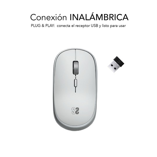 RATON SUBBLIM WIRELESS MINI MOUSE SILVER
