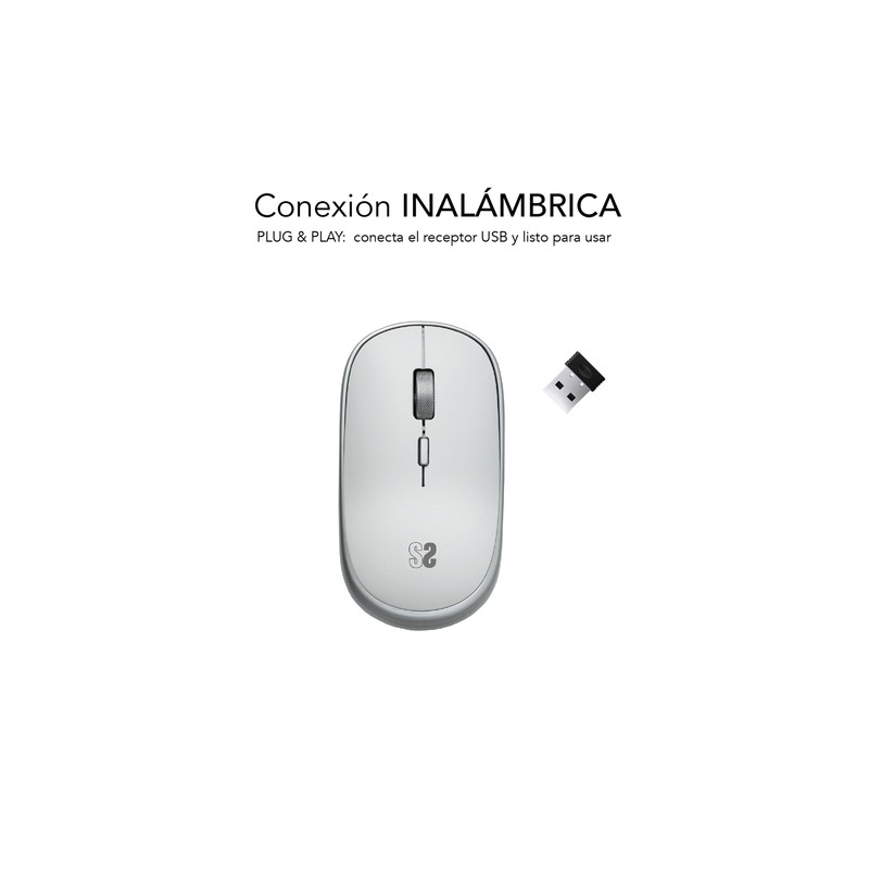 RATON SUBBLIM WIRELESS MINI MOUSE SILVER