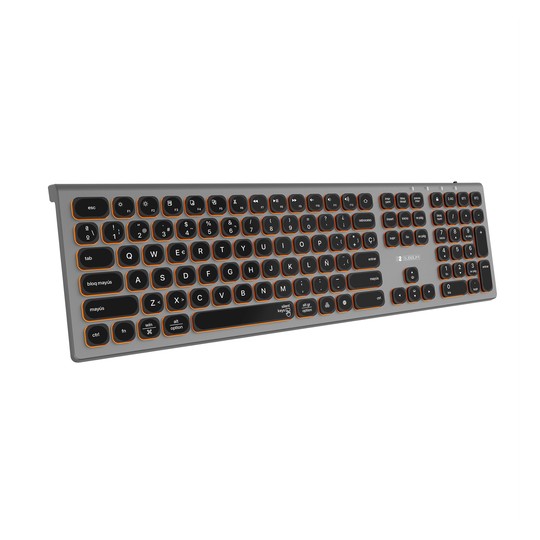 TECLADO SUBBLIM KEYBOARD BLUETOOTH MASTER ILUMINADO EXT GREY/BLACK