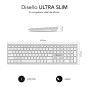 TECLADO SUBBLIM KEYBOARD BLUETOOTH PURE EXTENDED SILVER