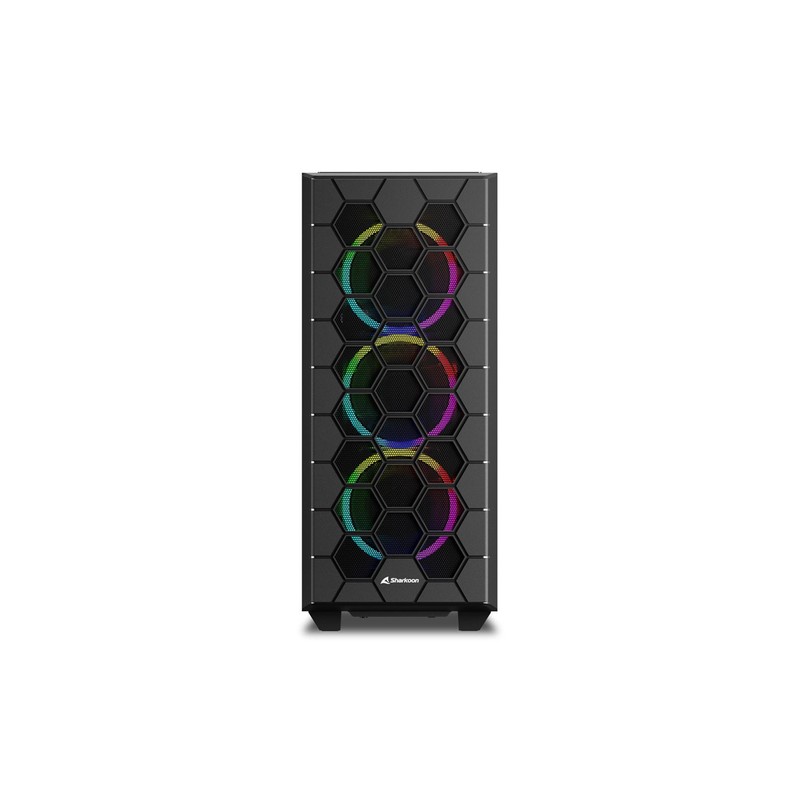 CAJA SHARKOON RGB HEX ATX 2XUSB3.0 SIN FUENTE NEGRO