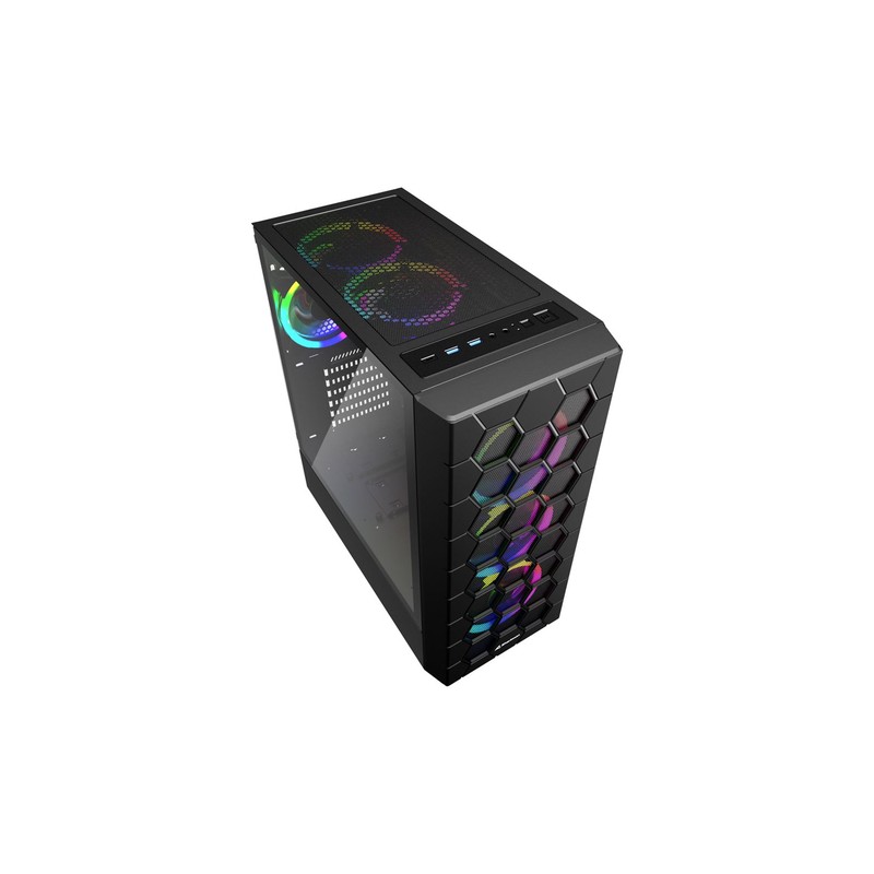 CAJA SHARKOON RGB HEX ATX 2XUSB3.0 SIN FUENTE NEGRO