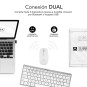 COMBO TECLADO RATON SUBBLIM MULTIDISPOSITIVO COMPACTO PLATEADO/BLANCO BLUETOOTH