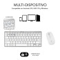 COMBO TECLADO RATON SUBBLIM MULTIDISPOSITIVO COMPACTO PLATEADO/BLANCO BLUETOOTH