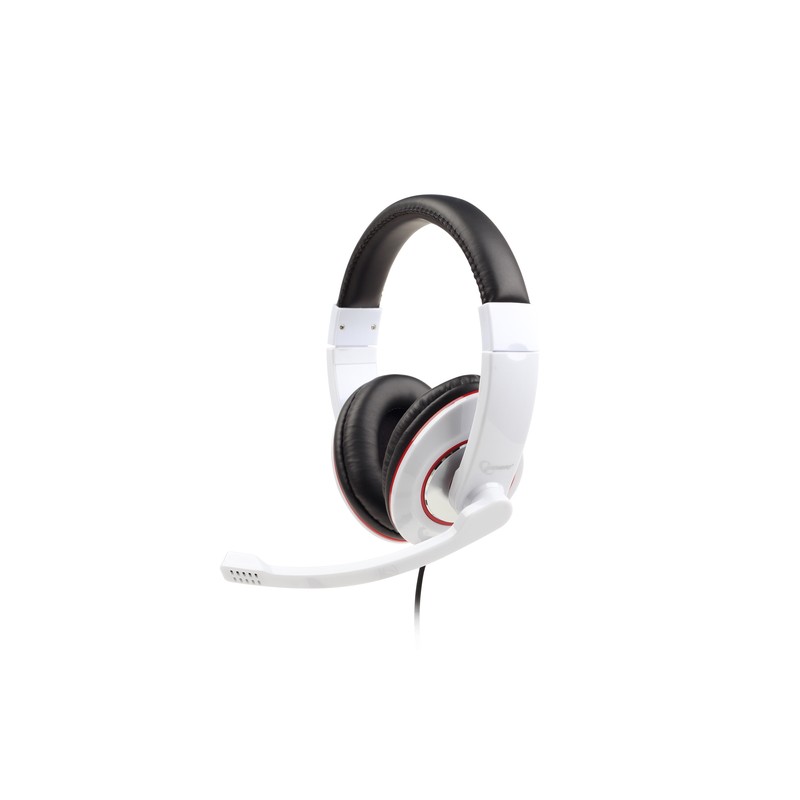 AURICULARES ESTEREO GEMBIRD BLANCO BRILLANTE