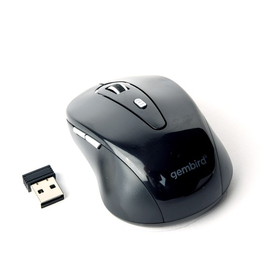 RATON OPTICO INALAMBRICO GEMBIRD  DE 6 BOTONES, NEGRO