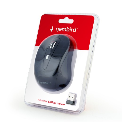 RATON OPTICO INALAMBRICO GEMBIRD  DE 6 BOTONES, NEGRO