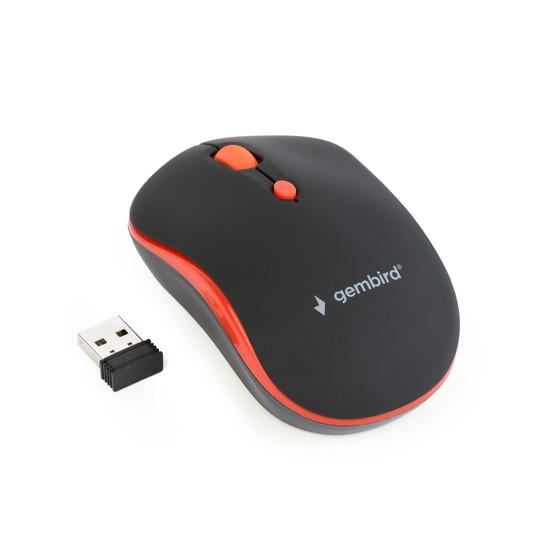 RATON OPTICO INALAMBRICO GEMBIRD  NEGRO/ROJO