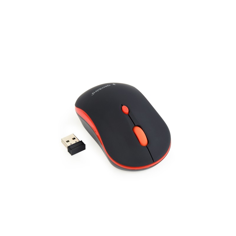 RATON OPTICO INALAMBRICO GEMBIRD  NEGRO/ROJO
