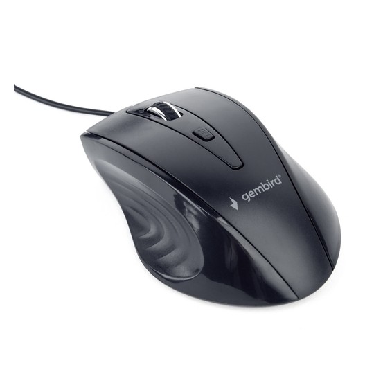 RATON OPTICO GEMBIRD  CON CABLE, NEGRO