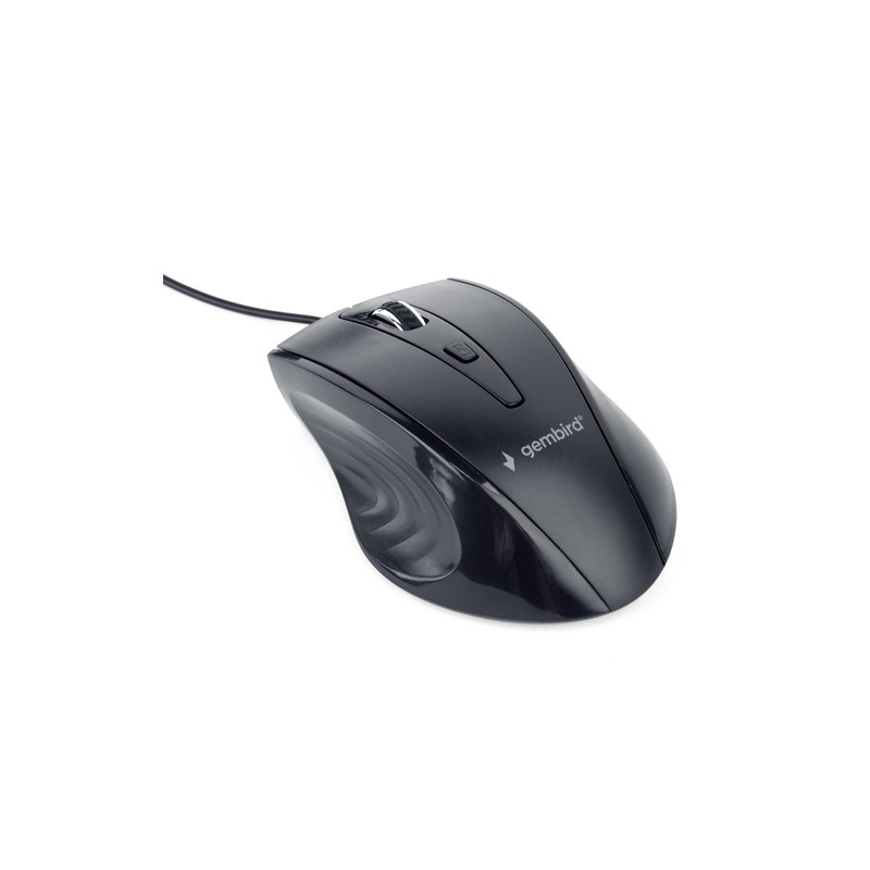 RATON OPTICO GEMBIRD  CON CABLE, NEGRO