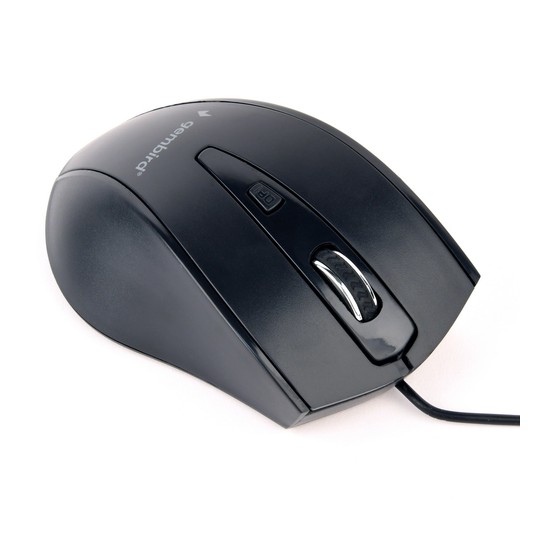 RATON OPTICO GEMBIRD  CON CABLE, NEGRO