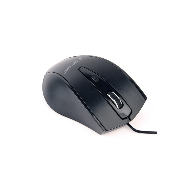 RATON OPTICO GEMBIRD  CON CABLE, NEGRO