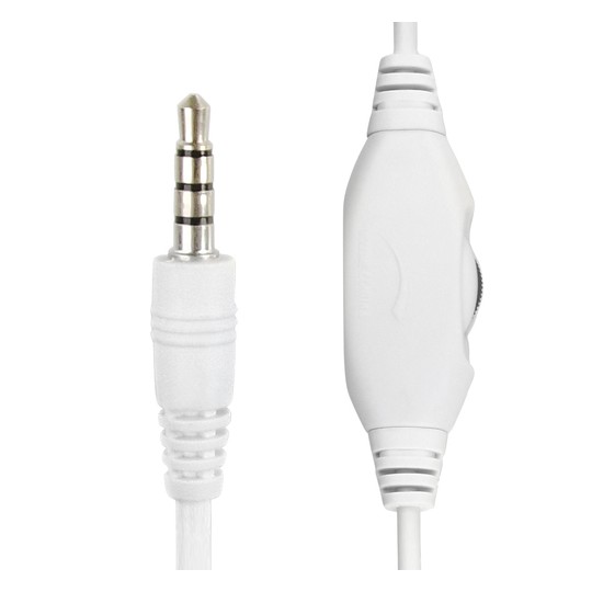 AURICULARES ESTEREO GEMBIRD  COLOR BLANCO CON ARO ROJO