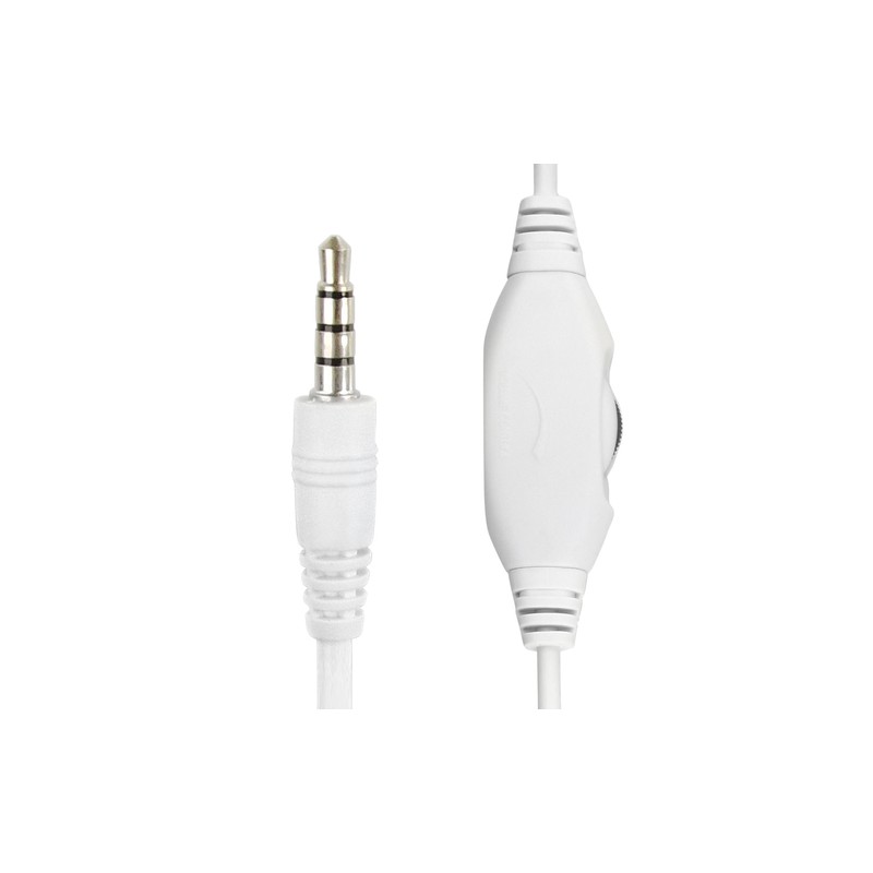 AURICULARES ESTEREO GEMBIRD  COLOR BLANCO CON ARO ROJO