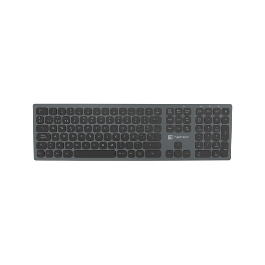 TECLADO WIRELESS NATEC DOLPHIN SLIM SWITCH X-SCISSOR BT5.0 BT3.0 2.4GHz ALUMINIO