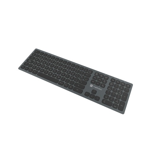 TECLADO WIRELESS NATEC DOLPHIN SLIM SWITCH X-SCISSOR BT5.0 BT3.0 2.4GHz ALUMINIO