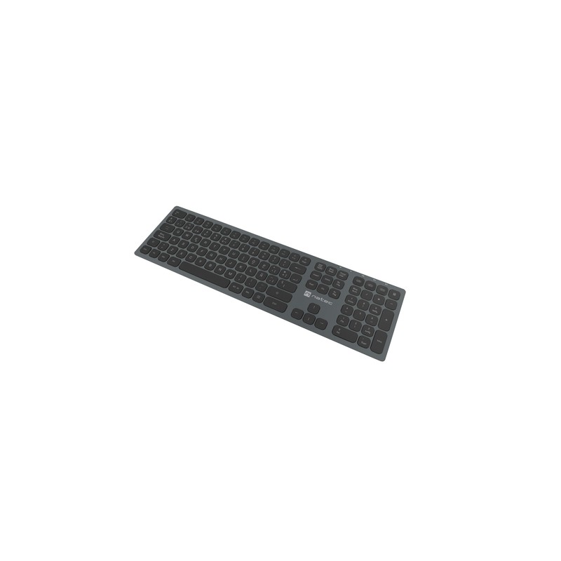 TECLADO WIRELESS NATEC DOLPHIN SLIM SWITCH X-SCISSOR BT5.0 BT3.0 2.4GHz ALUMINIO