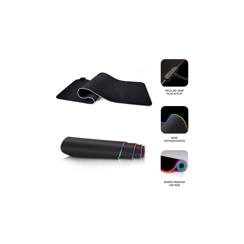 ALFOMBRILLA SUBBLIM MOUSE PAD PREMIUM LED RGB 800X300X4