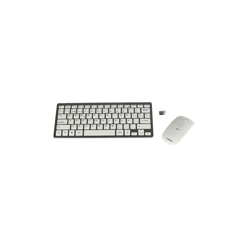 Tacens levis teclado+ratón inalámbrico blanco ultr
