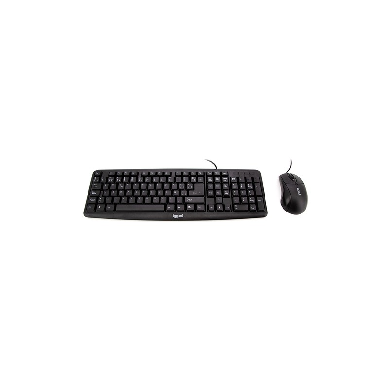 Iggual kit teclado y ratón com-ck-basic negro