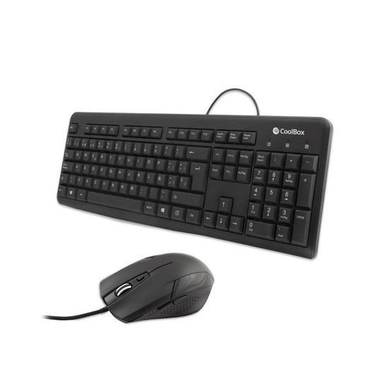 Coolbox kit teclado + raton usb con cable