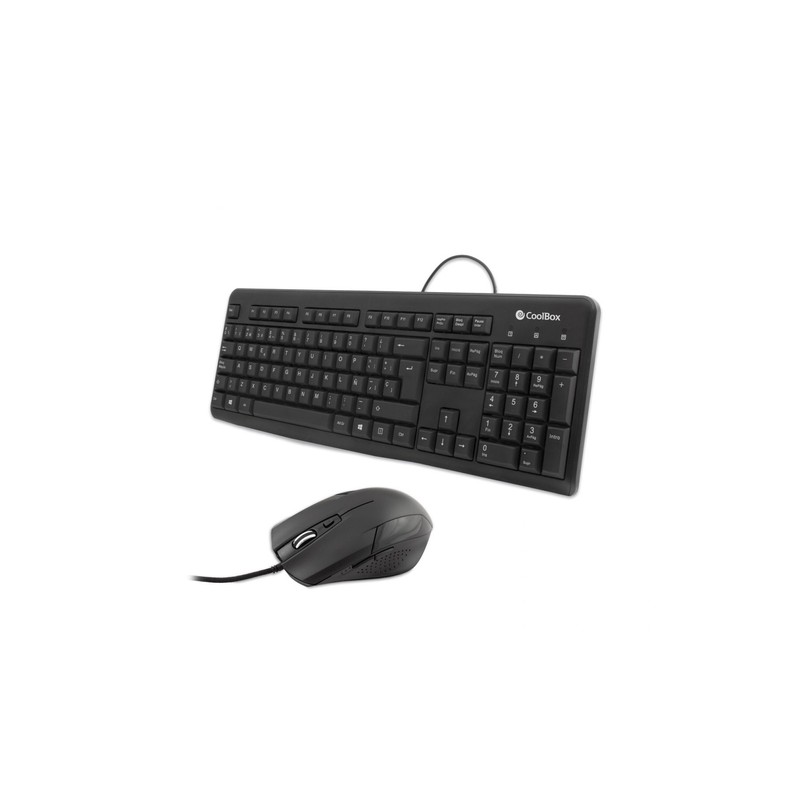 Coolbox kit teclado + raton usb con cable