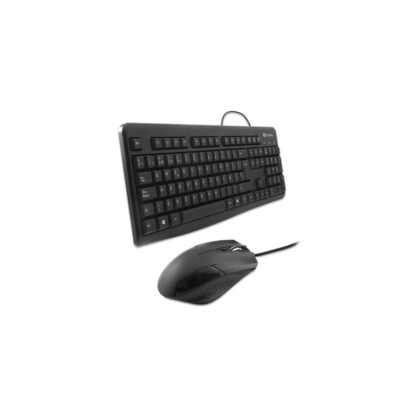 Coolbox kit teclado + raton usb con cable