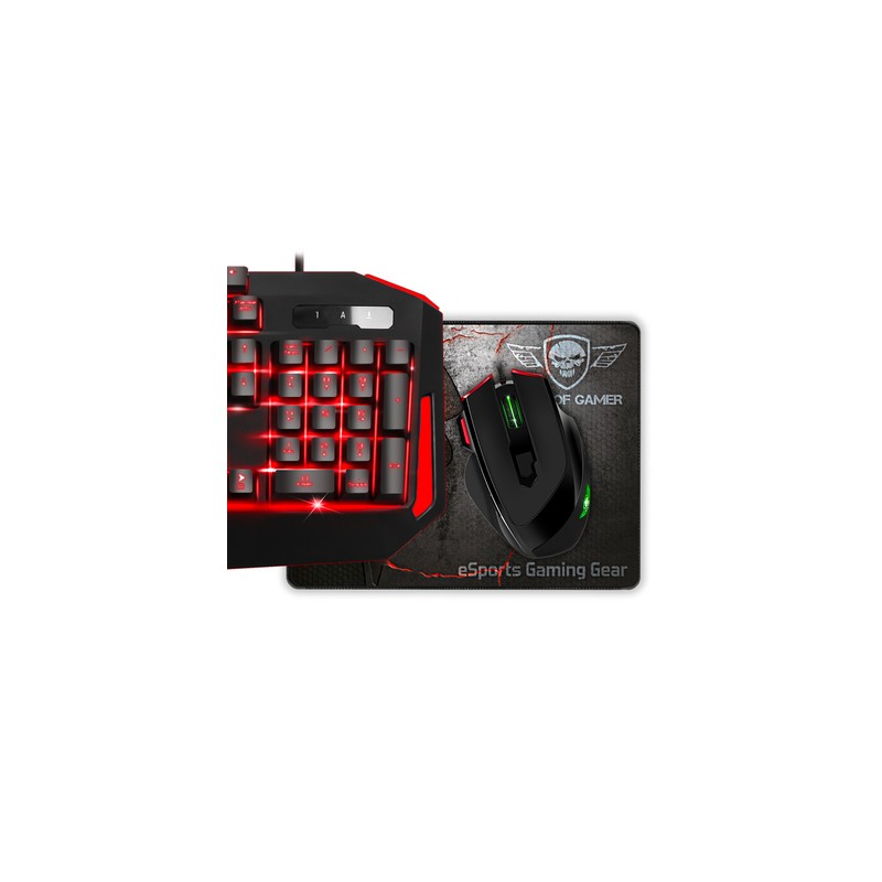 Spirit of gamer pack teclado+ rato+ alfombrilla