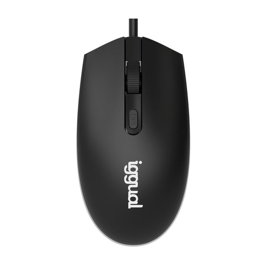 Iggual ratón óptico com-led-1600dpi negro