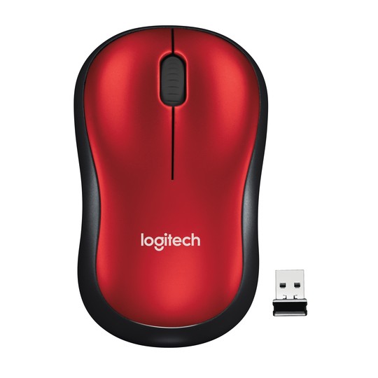 Logitech ratón inalámbrico m185 rojo