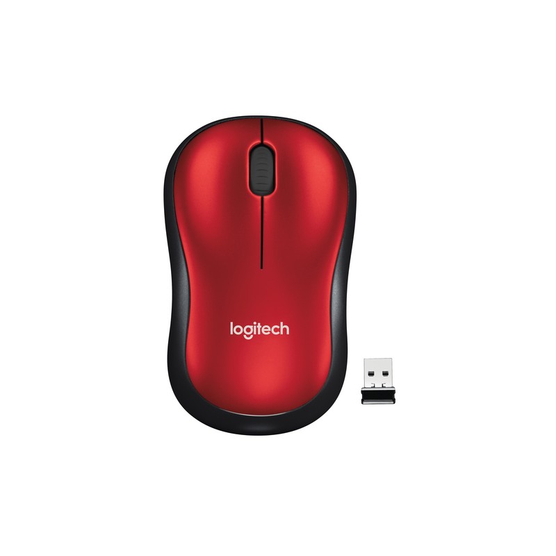 Logitech ratón inalámbrico m185 rojo