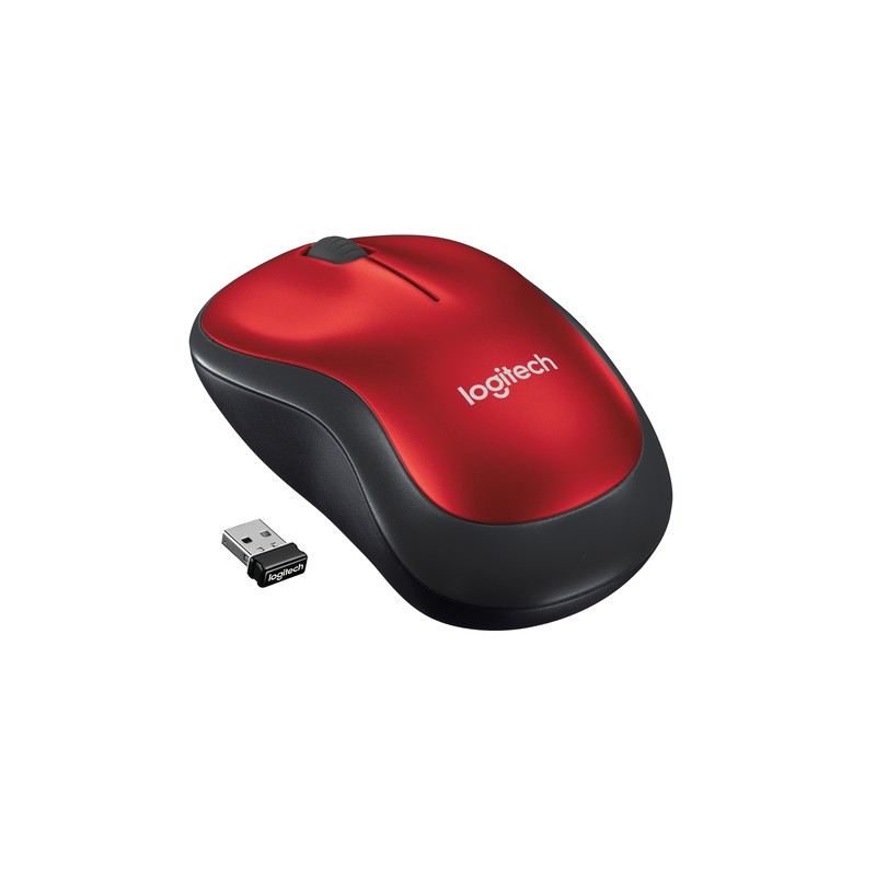 Logitech ratón inalámbrico m185 rojo