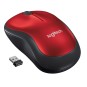Logitech ratón inalámbrico m185 rojo