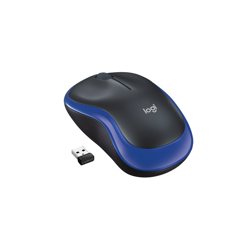 Logitech ratón inalámbrico m185 azul