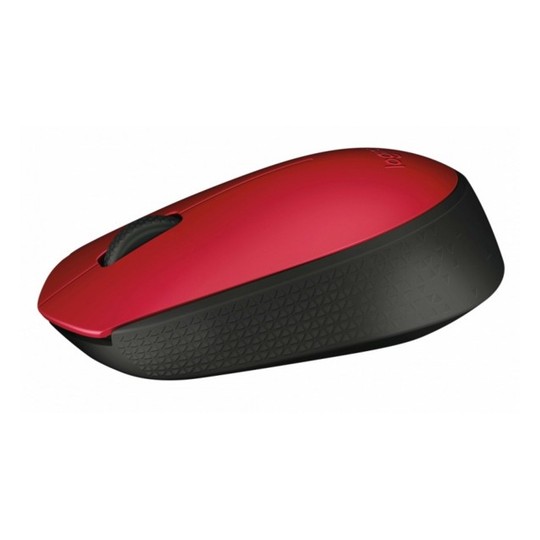 Logitech m171 ratón inalámbrico 1000 dpi neg/rojo