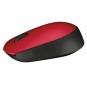 Logitech m171 ratón inalámbrico 1000 dpi neg/rojo
