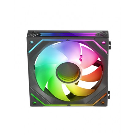 Ventilador Interno Arg Dinamico Mars Gaming Mf-linkfinity Black Modulares Pwm 120mm 360º Ventilador Y Marco Iluminado Argb