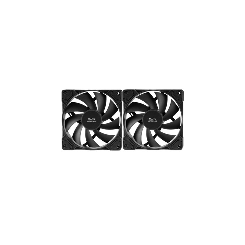 Kit 2xventilador Interno Mars Gaming Mf-pwmx2 Black Rodamientos De Fluido Dinamico Sistema Pwm