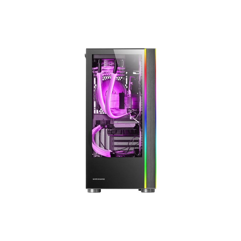 Caja E-atx Torre Gaming Mars Gaming Mc-ult Xxl Black Frontal Y Lateral De Cristal Templado Sin Fuente De Alimentacion