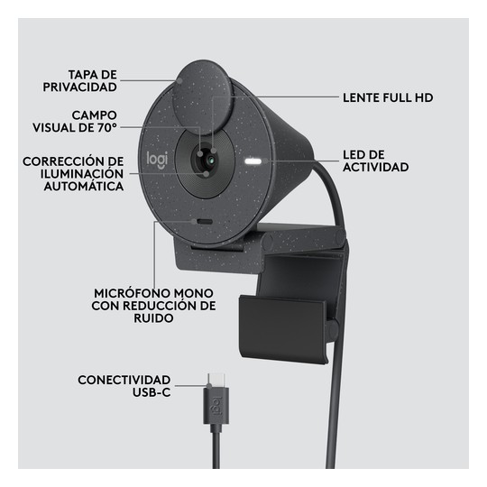 CAMARA LOGITECH WEBCAM BRIO 300