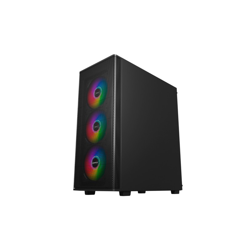 Caja Atx Semitorre Gaming Unykach Atx Uk 511303 Color Negro Panel Lateral Cristal Templado 4 Vent Argb 120mm 2xusb 3.0