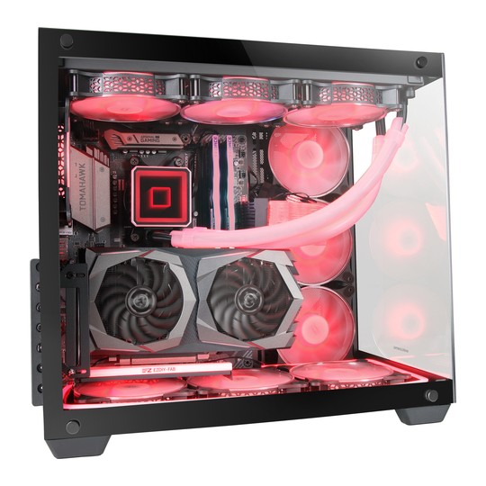 Caja E-atx Torre Gaming Mars Gaming Mcv4 Black Xxl Premium Custom Doble Ventana De Cristal Templado