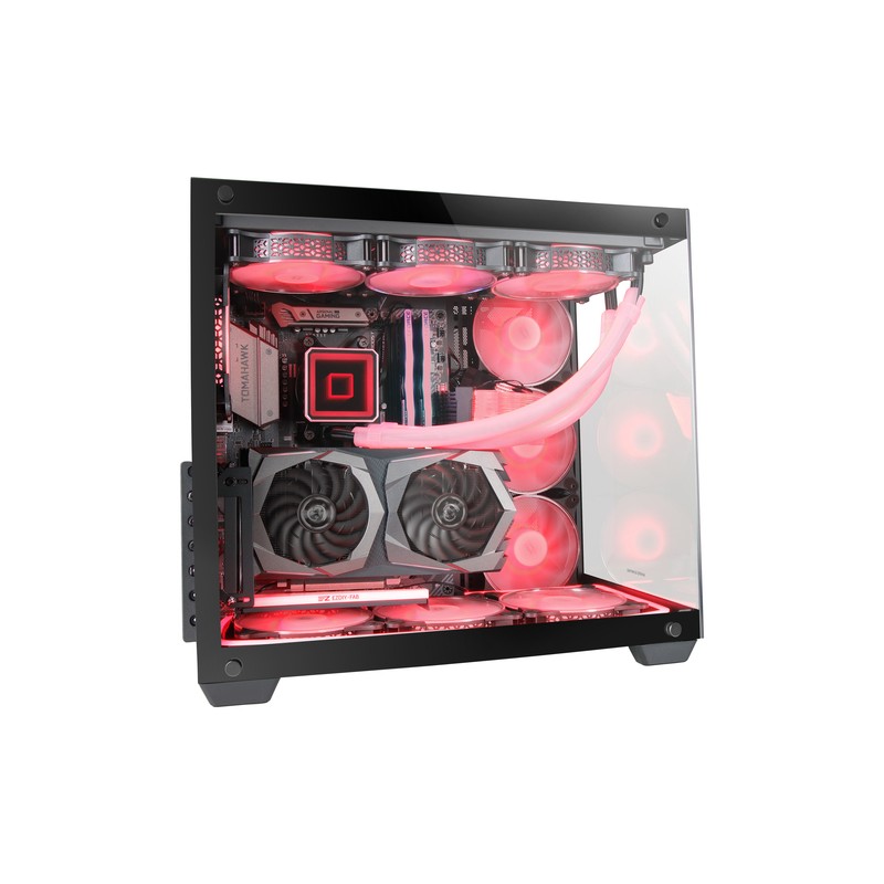 Caja E-atx Torre Gaming Mars Gaming Mcv4 Black Xxl Premium Custom Doble Ventana De Cristal Templado