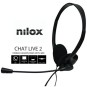 Nilox auriculares nxcm0000004 doble jack negro